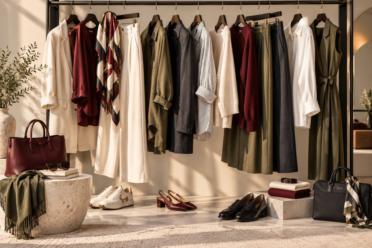 Curated men's and women's wardrobe