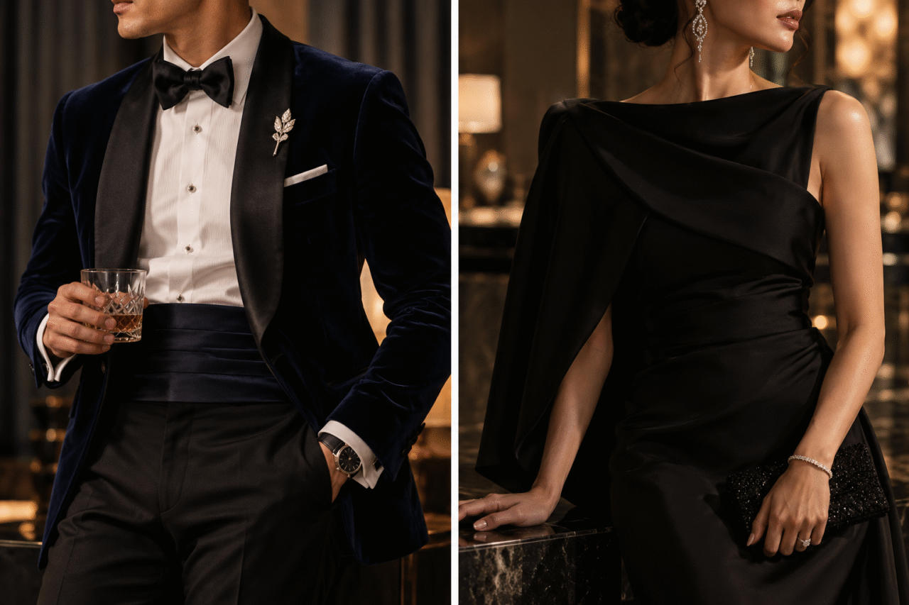 men's and women's formal eveningwear for corporate events